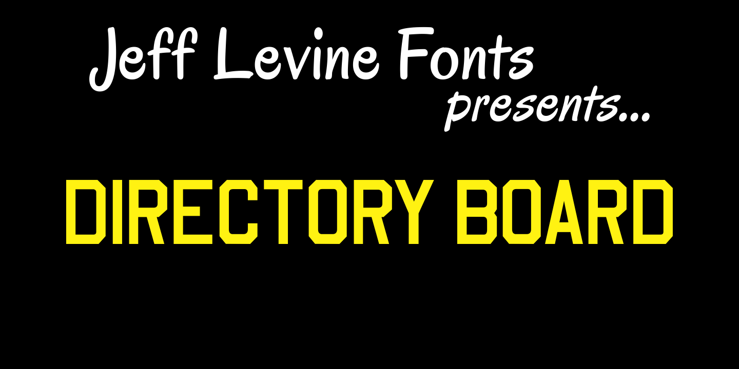 Directory Board Font Family Poster