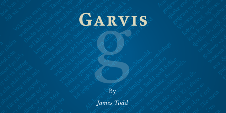Garvis Pro Bold Font Poster