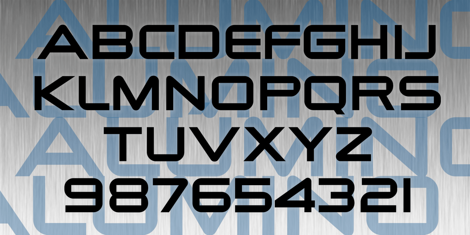 Alumino Font Family Poster