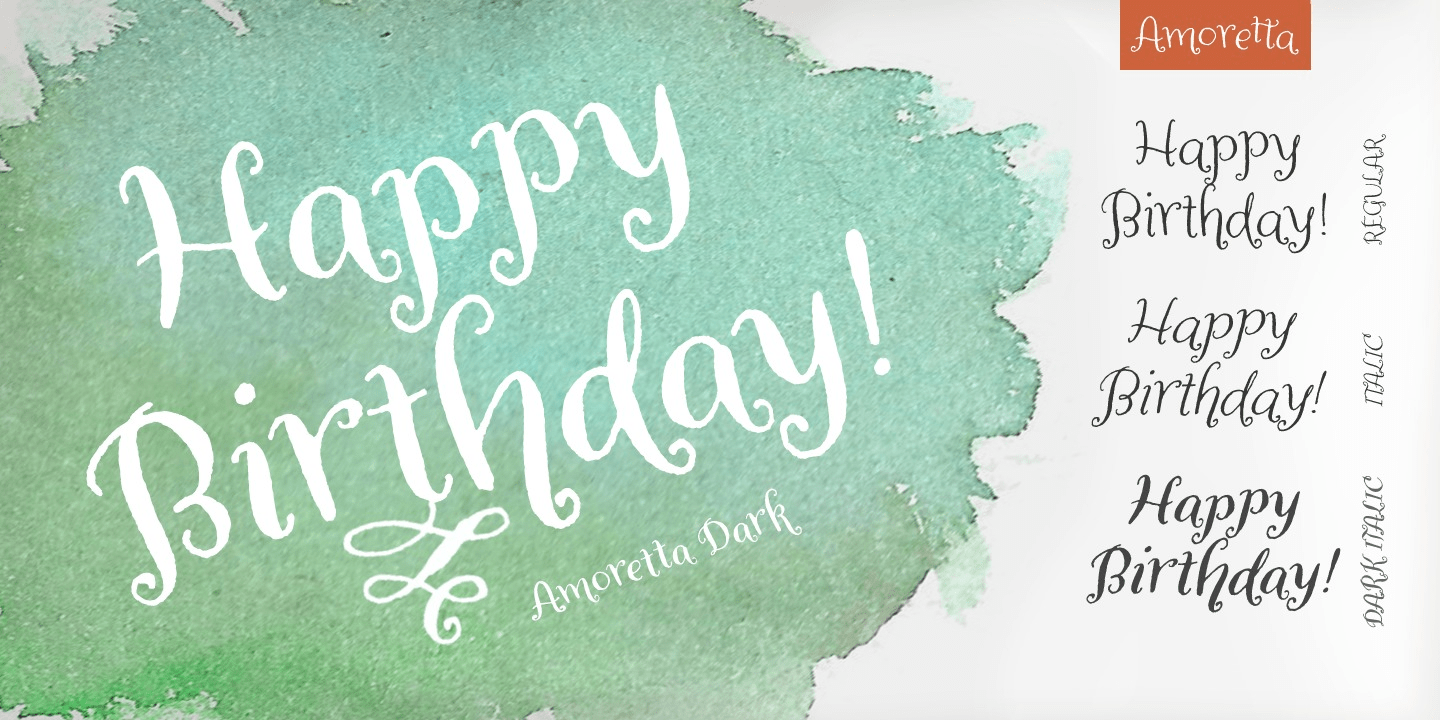 Amoretta Regular Font Poster #1