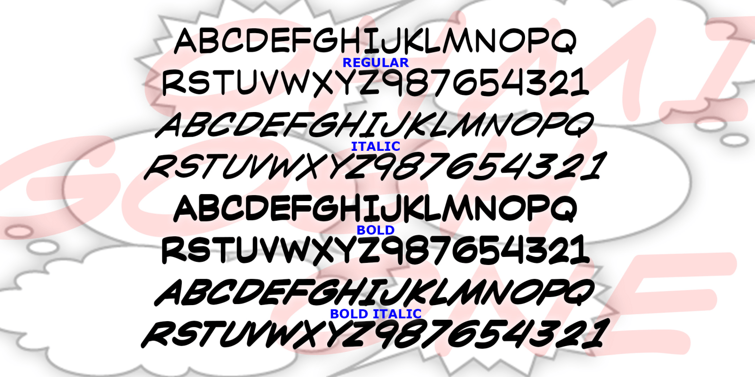 Ohmigosh Font Family Poster
