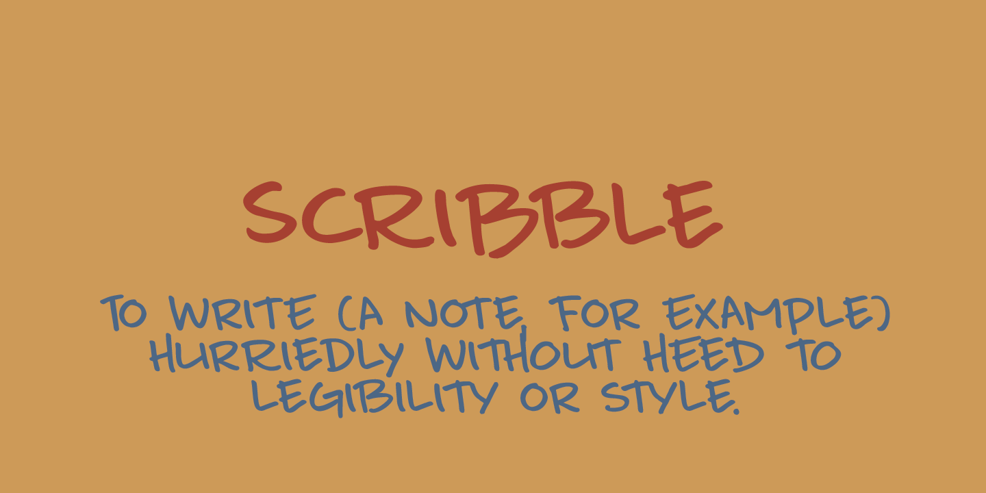 Scribbler Font Poster #1