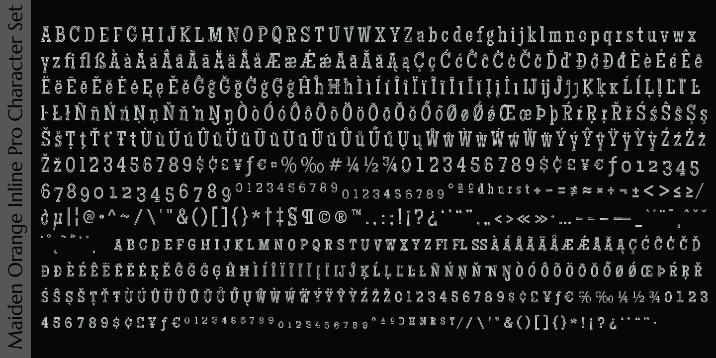 Maiden Orange Inline Pro Font Family - Poster #5