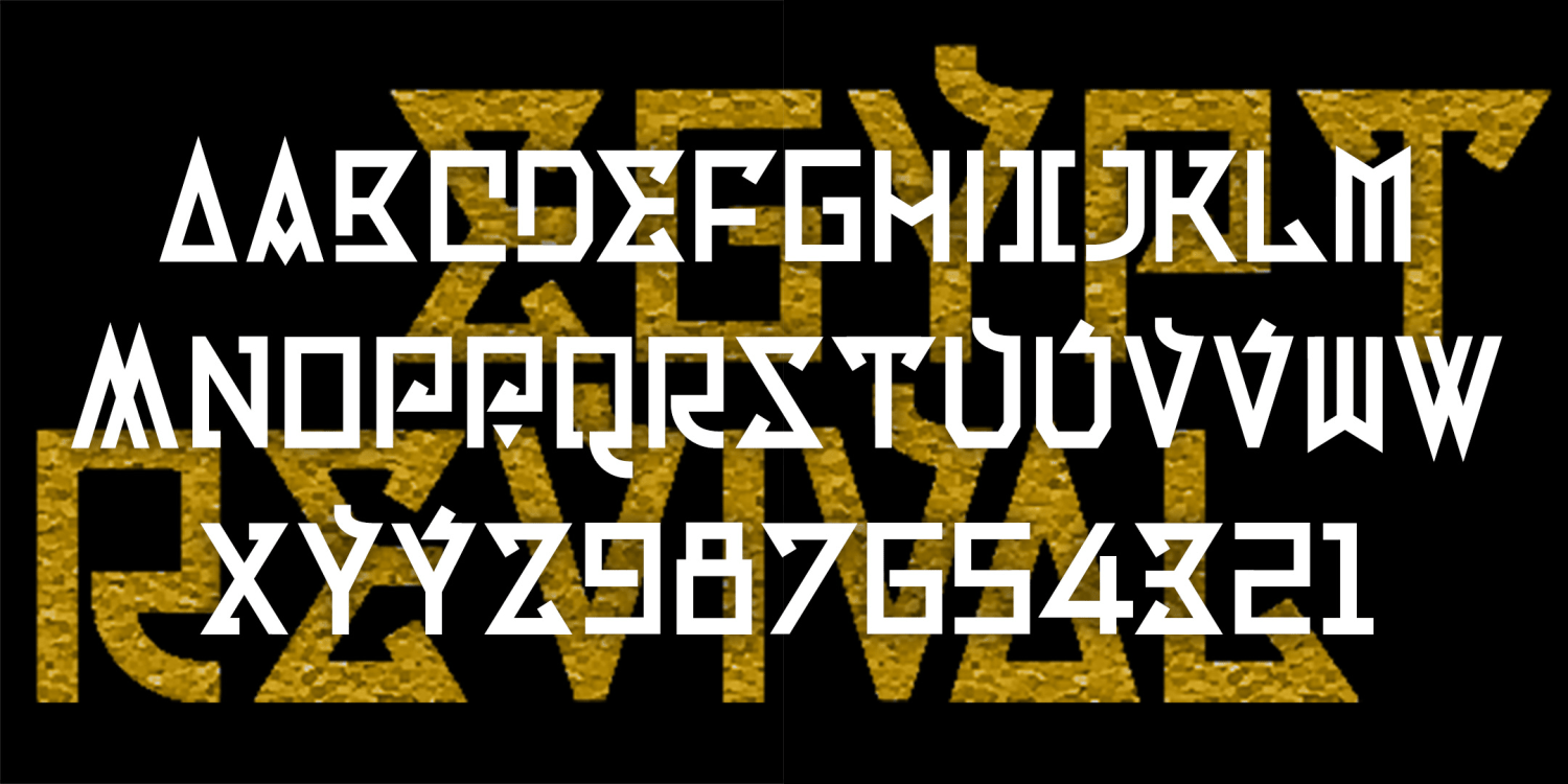 Egyptian Revival Font Family Poster