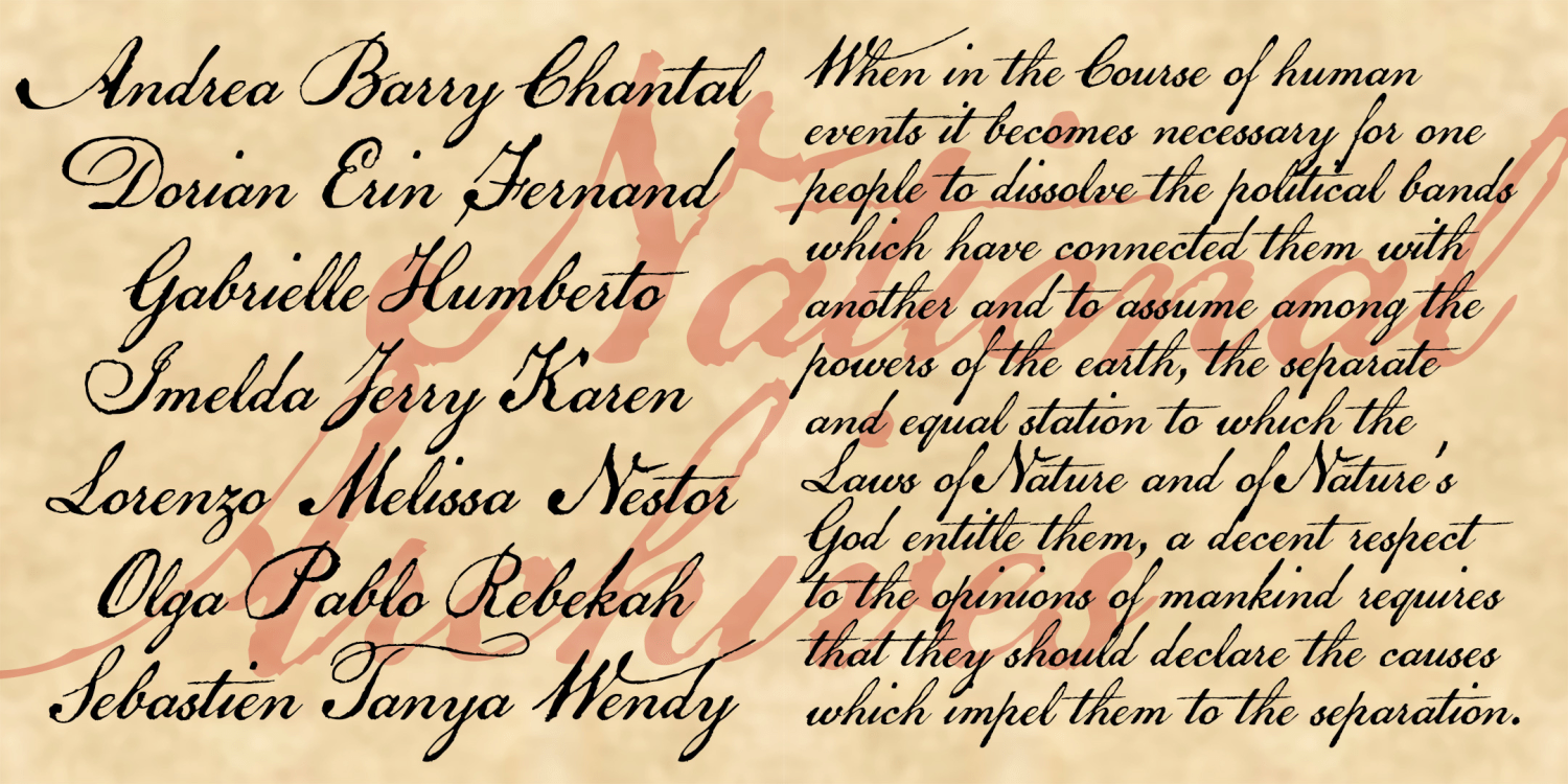 National Archive Font Family Poster