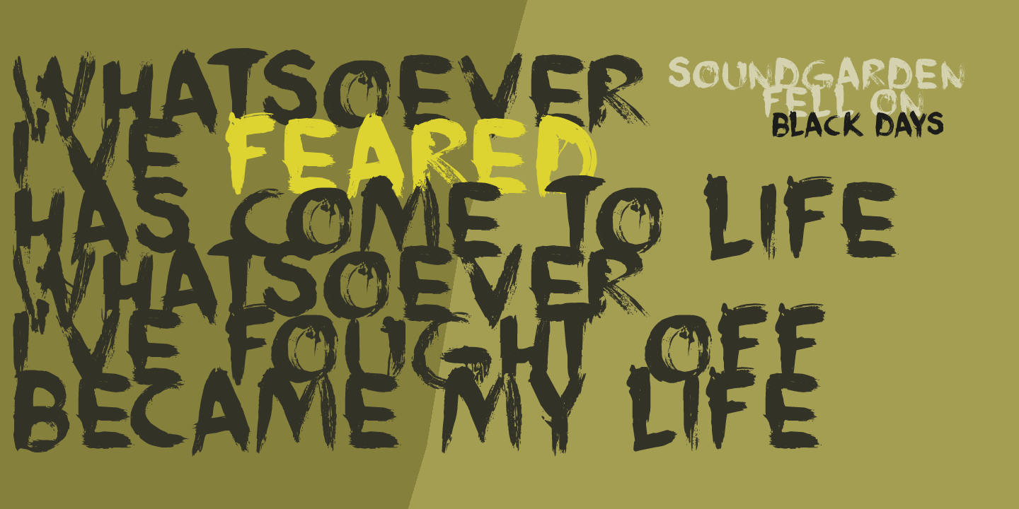 Face Your Fears II Font Poster #1