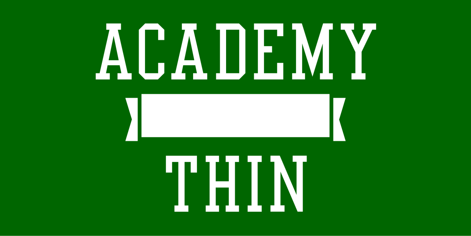 Academy Thin Font Poster #1