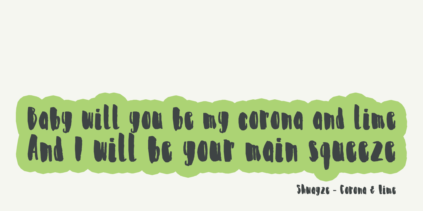 Zesty Lime Font Poster #1