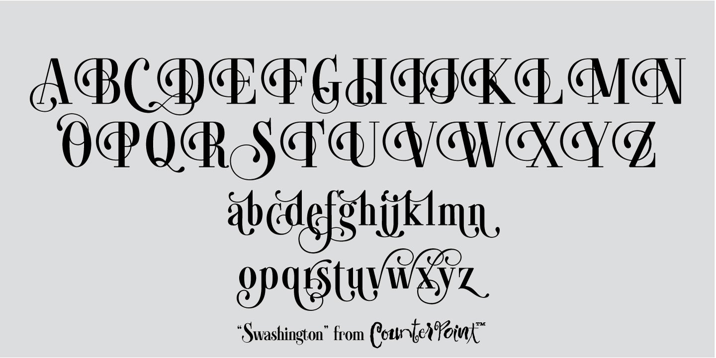 Swashington Font Poster #1