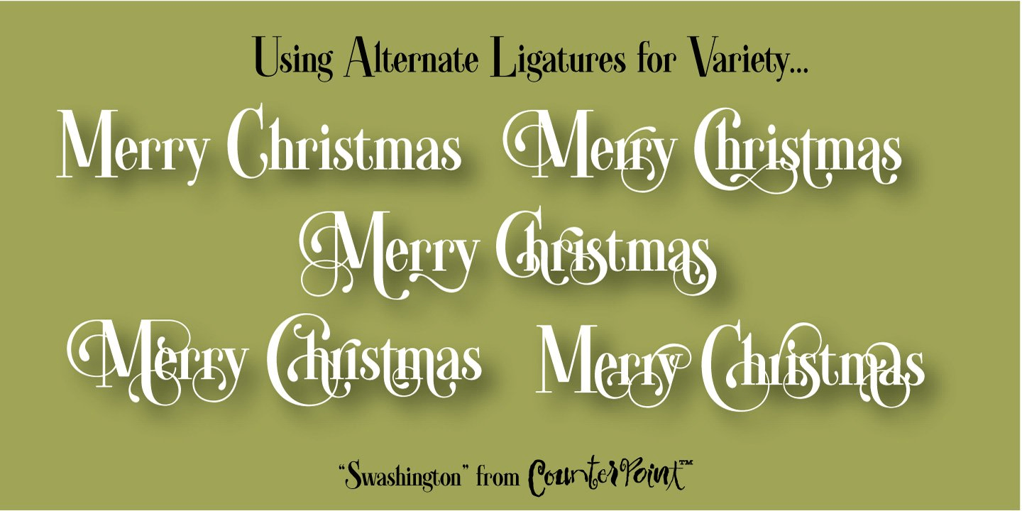 Swashington Font Poster #1