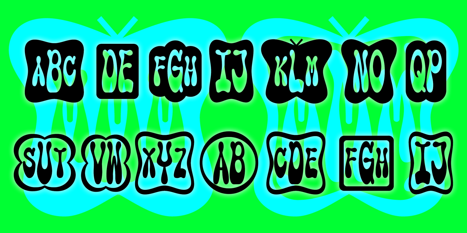 Mod Monograms Font Family Poster