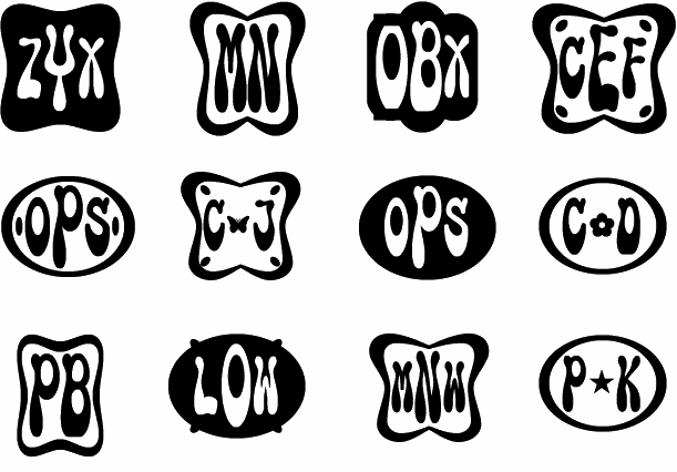 Mod Monograms Font Poster #2
