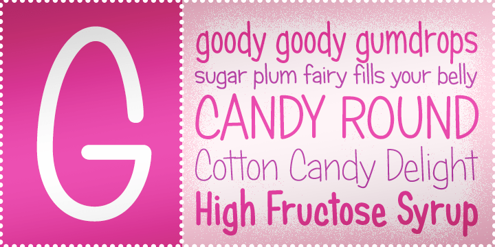 Candy Round BTN Font Family Poster