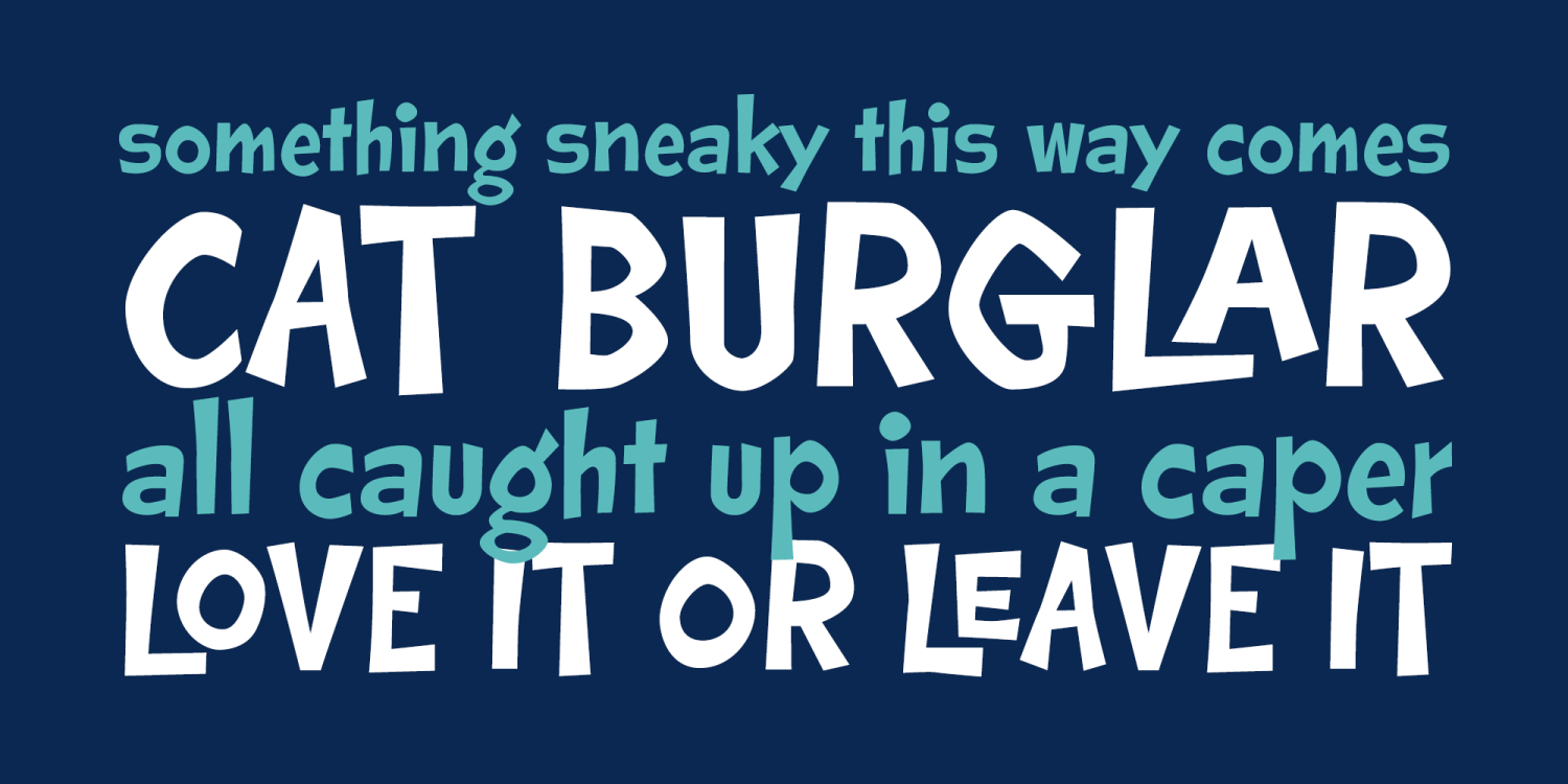 Cat Burglar Font Poster #1