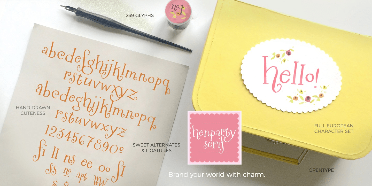 Henparty Serif Font Poster #2