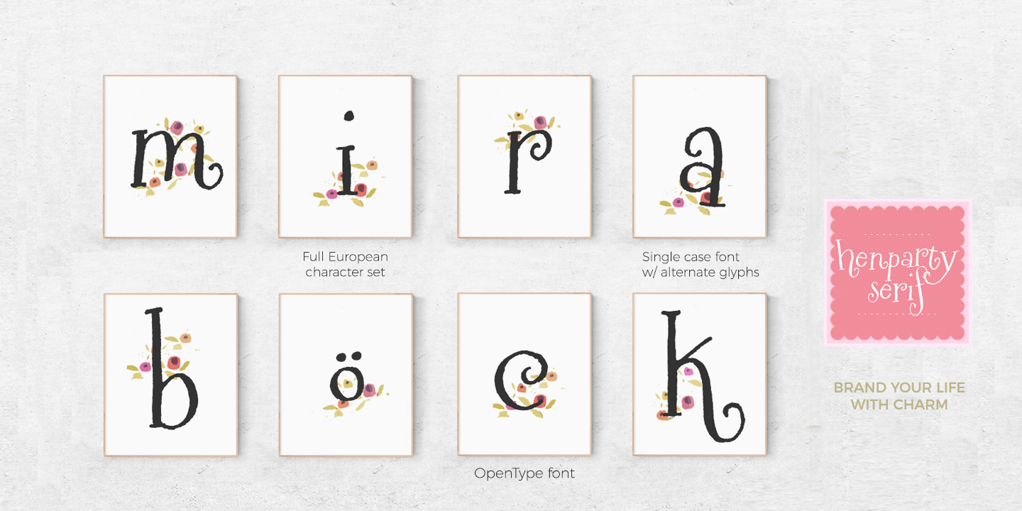 Henparty Serif Font Poster #3
