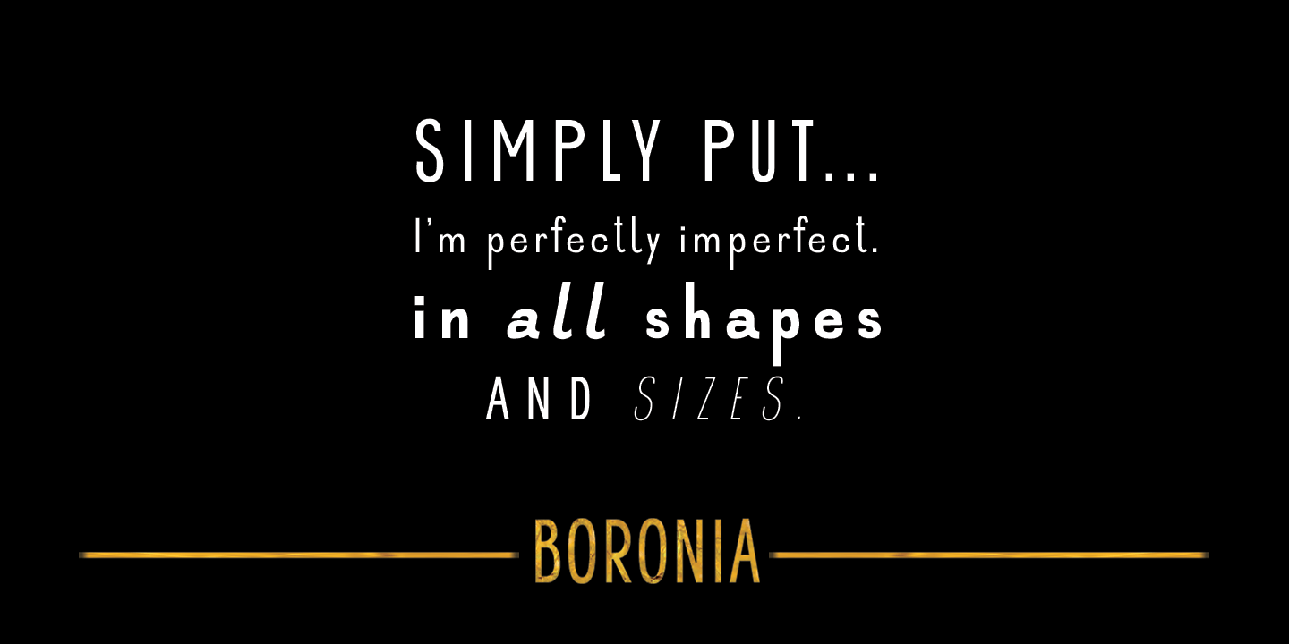 Boronia Regular Font Poster #1