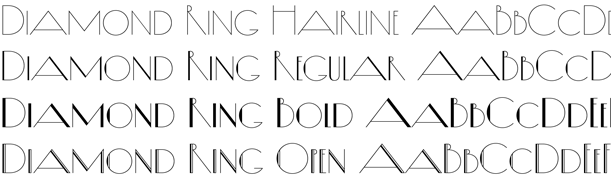 Diamond Ring Font Poster #1
