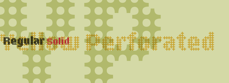 Yellow Perforated Font Poster #1