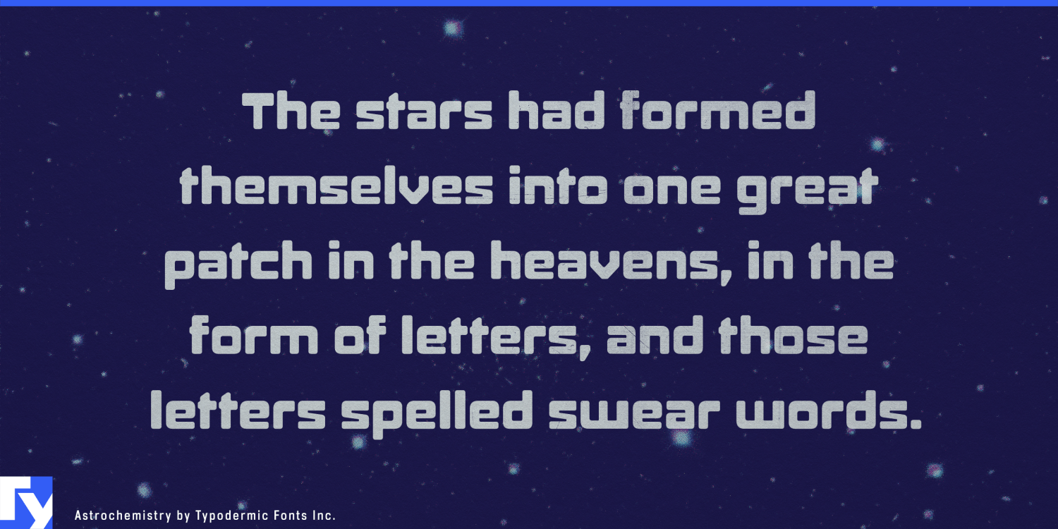 Astrochemistry Font Poster #1
