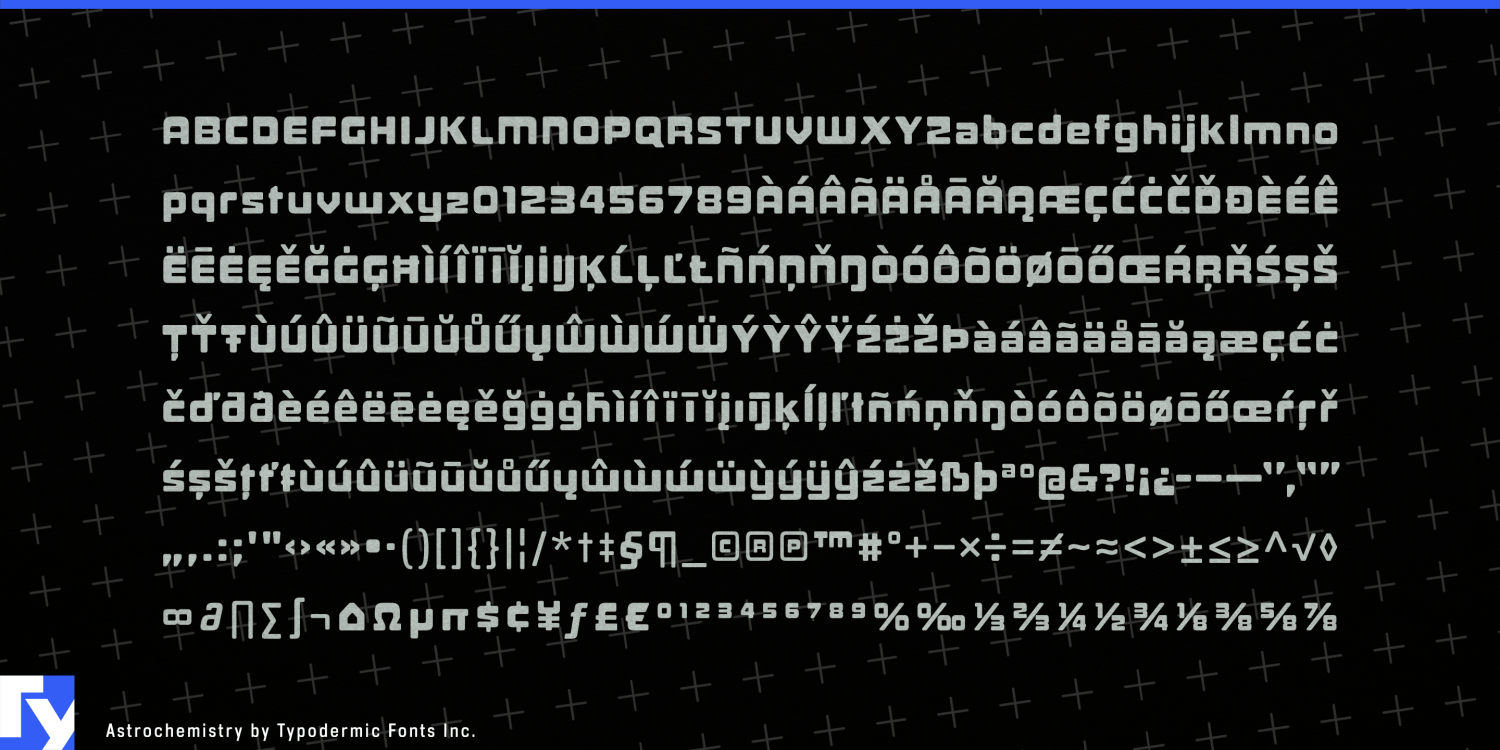 Astrochemistry Font Poster #1
