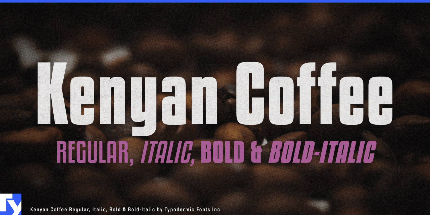 Kenyan Coffee Rg It Font Poster #1