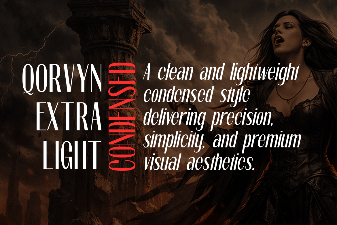 Qorvyn Condensed Font Poster #5