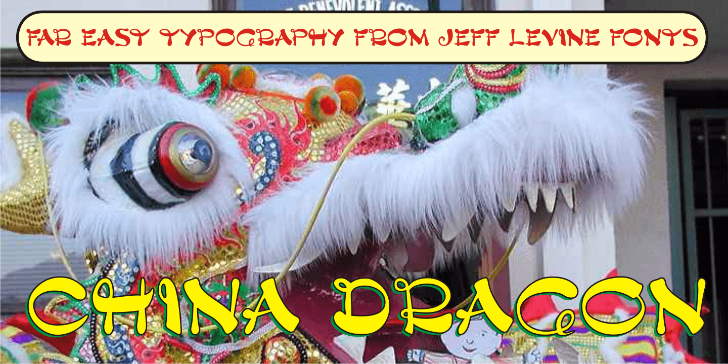 China Dragon Font Poster #1