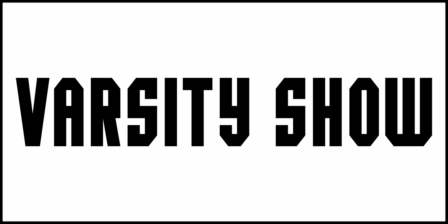 Varsity Show Font Poster #2