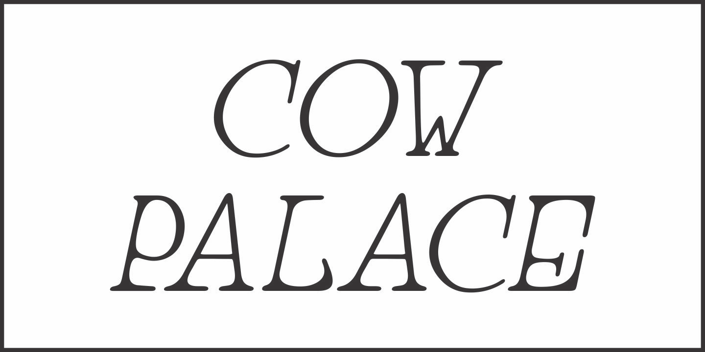 Cow Palace Font Poster #1