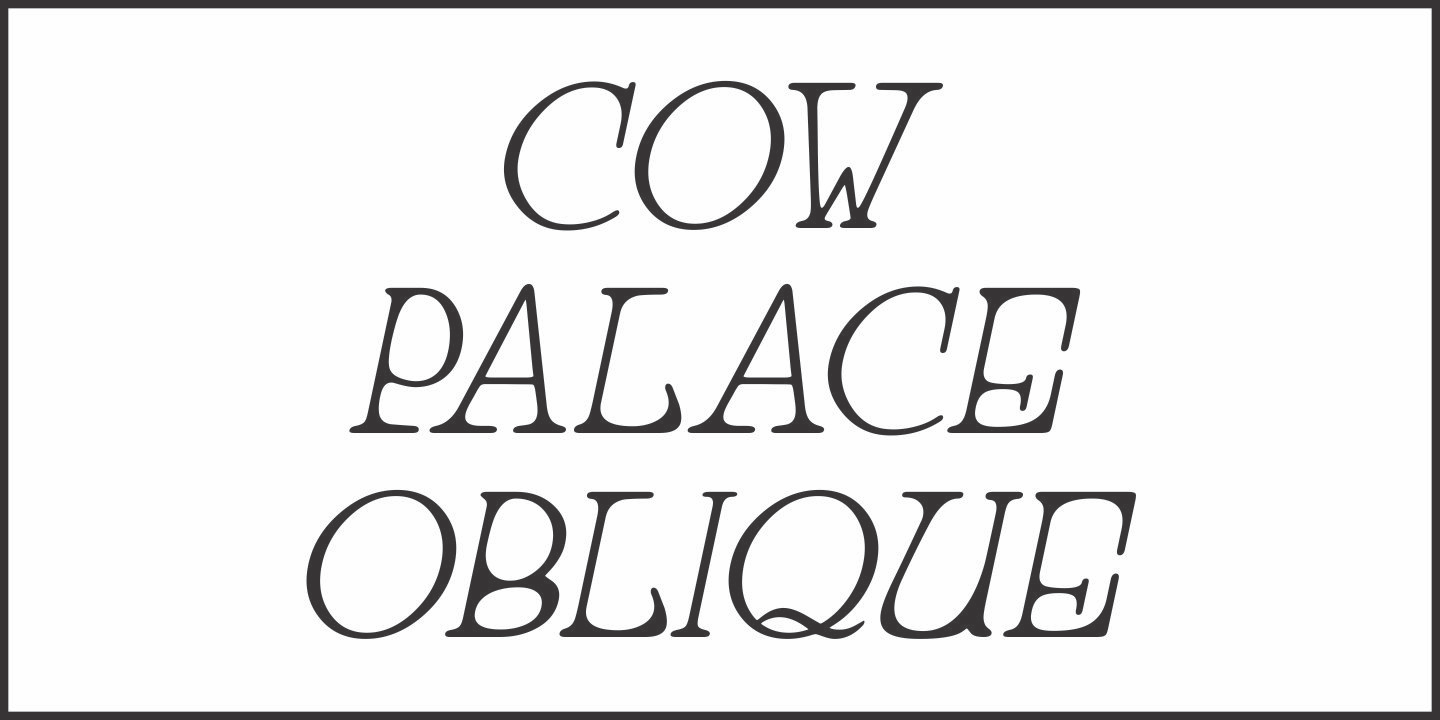 Cow Palace Font Poster #1