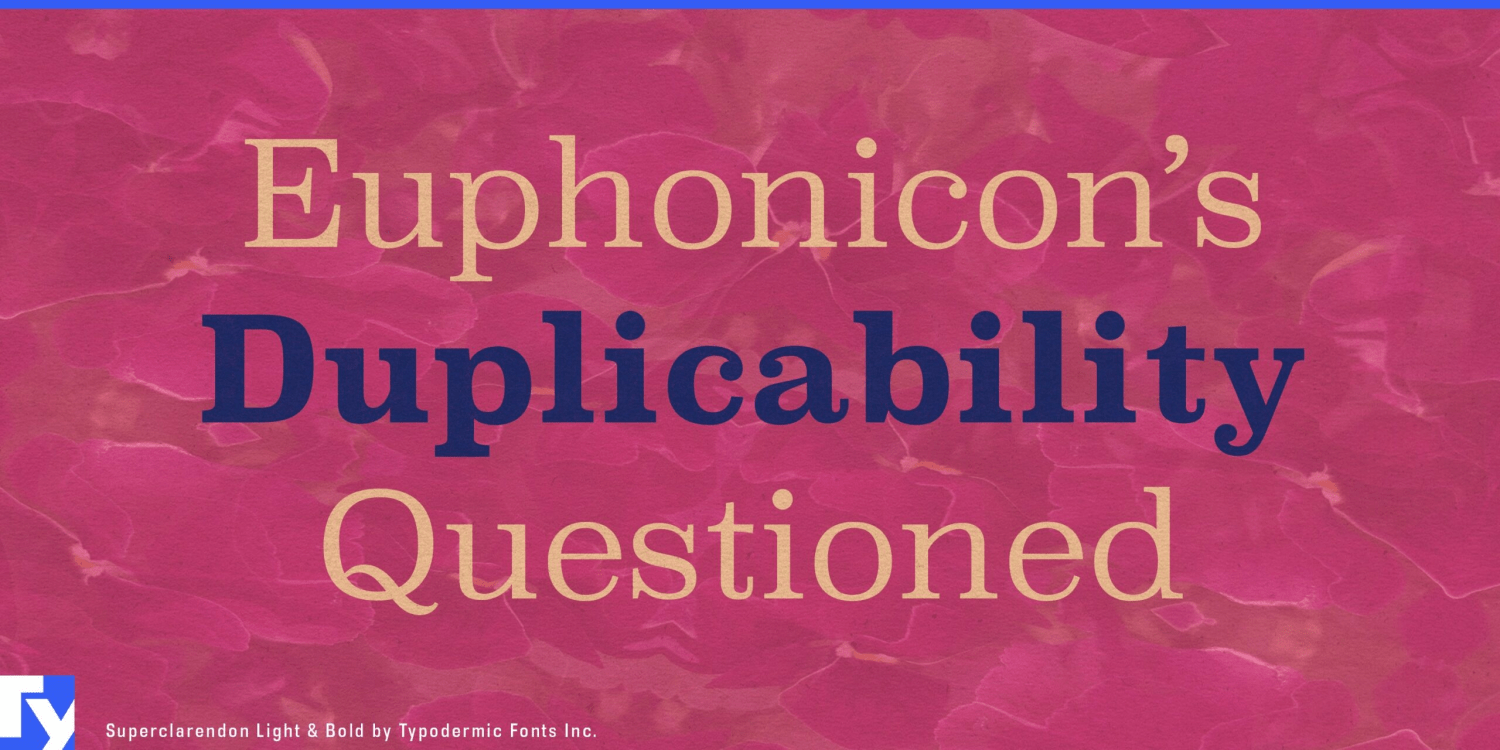 Superclarendon Font Poster #1