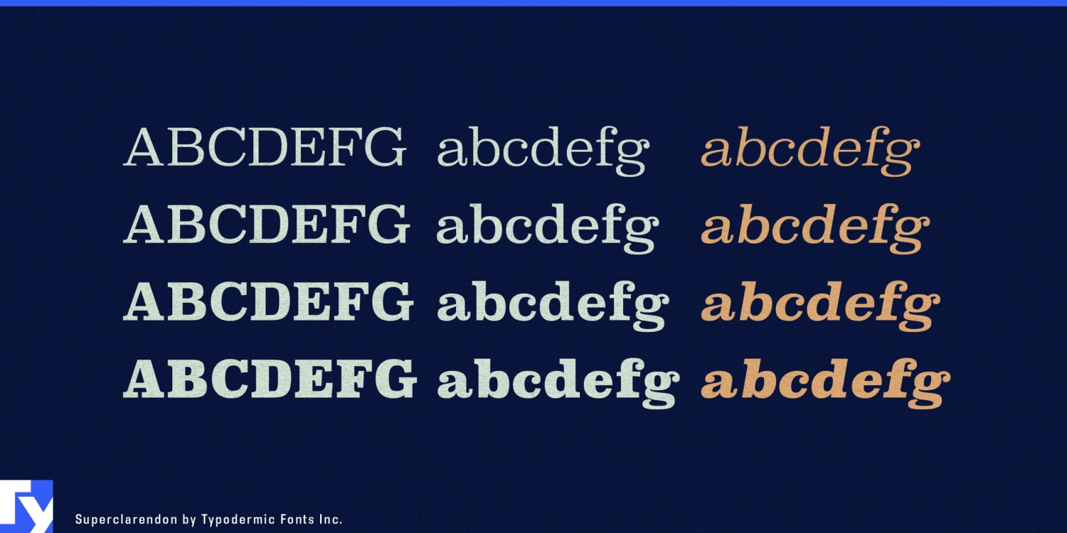 Superclarendon Font Poster #1
