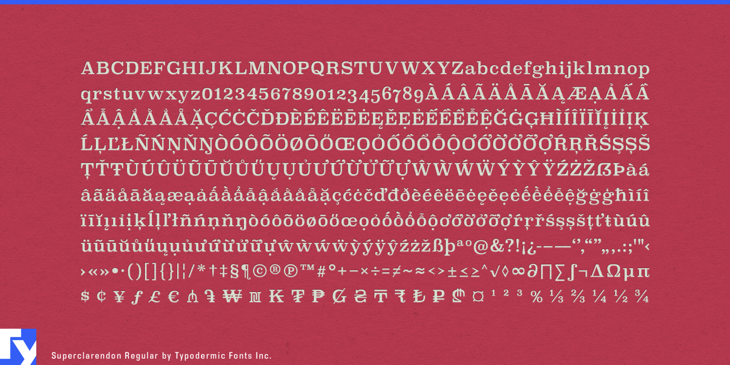 Superclarendon Font Poster #1