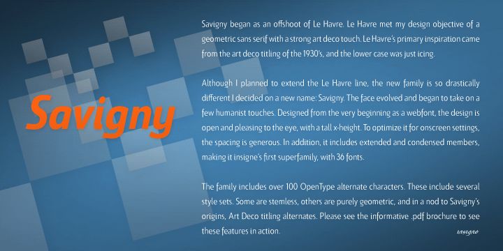 Savigny Font Poster #1
