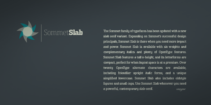 Sommet Slab Font Poster #1
