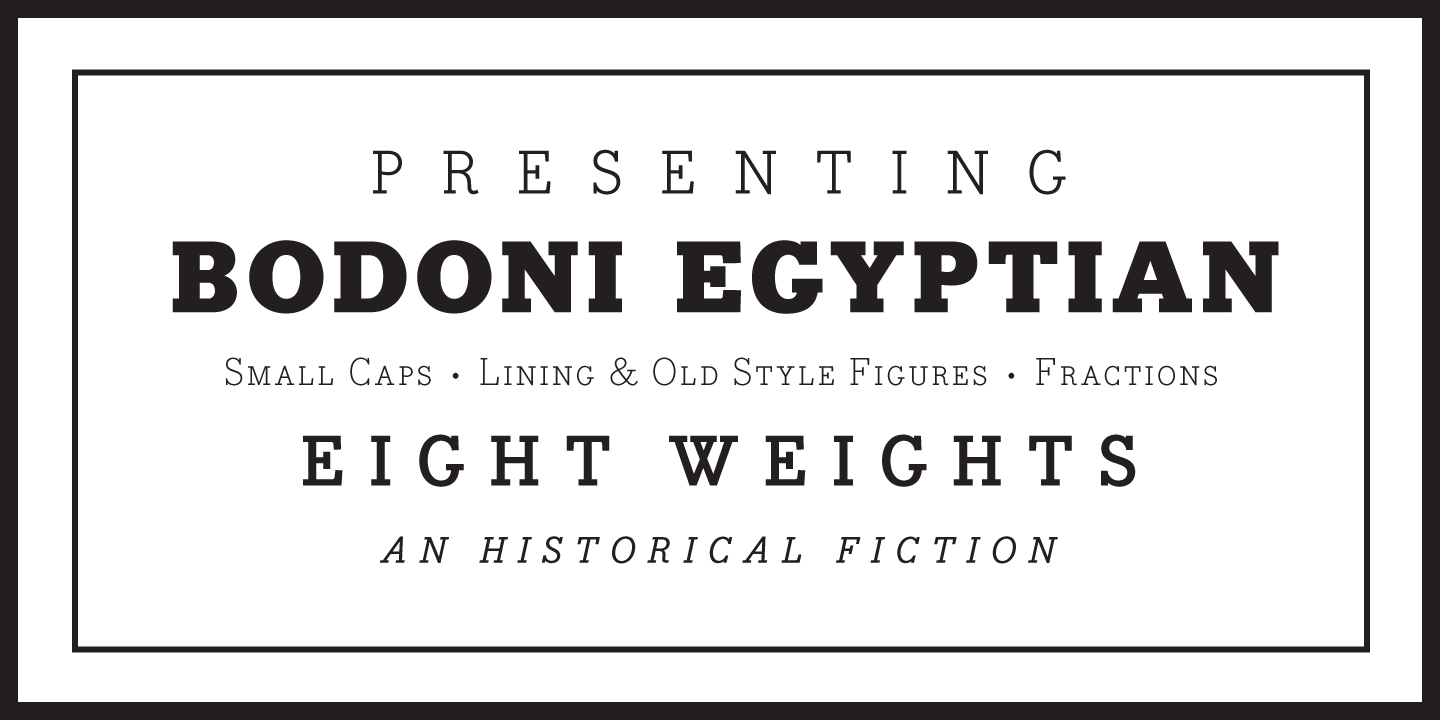 Bodoni Egyptian Pro Font Poster #1