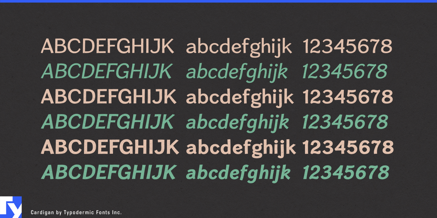 Cardigan Font Poster #1