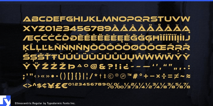 Ethnocentric Font Poster #1