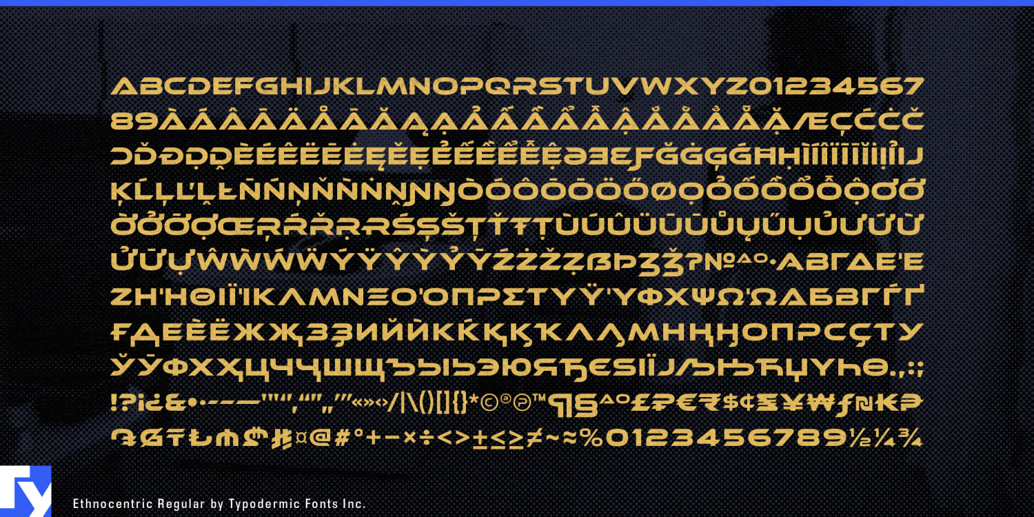 Ethnocentric Font Poster #1