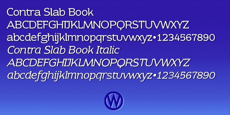 Contra Slab Font Poster #1