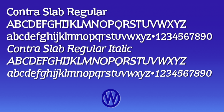 Contra Slab Font Poster #1