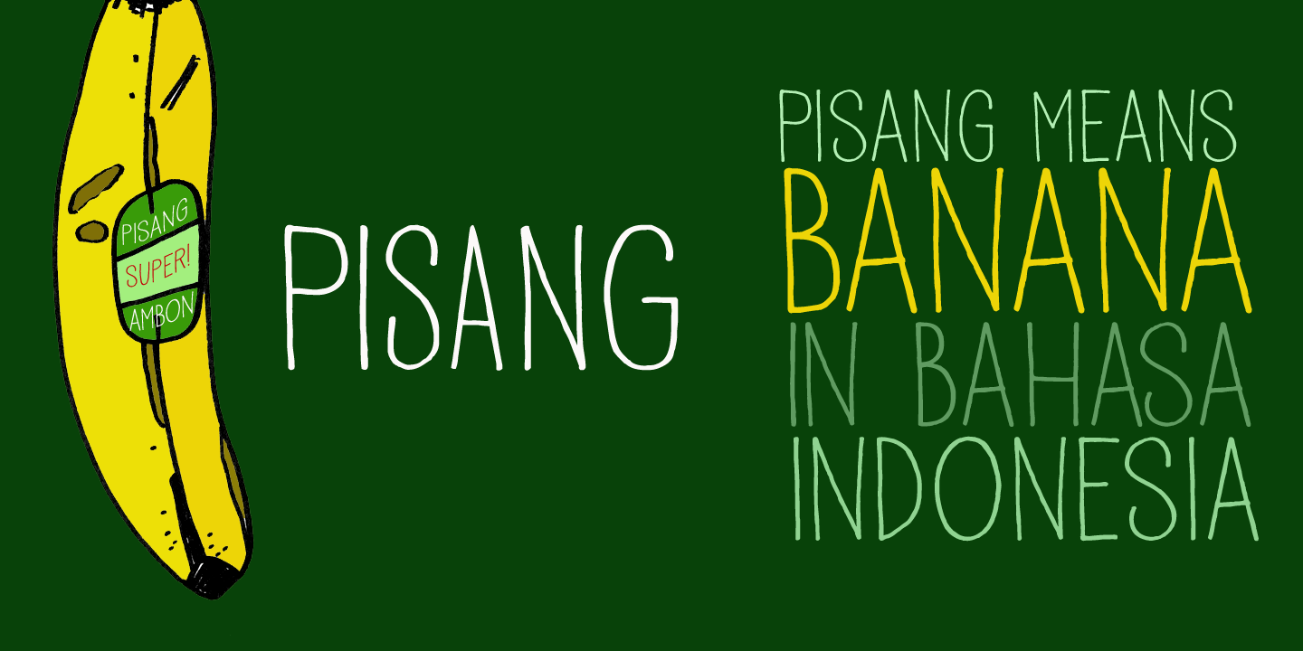 Pisang Font Poster #1