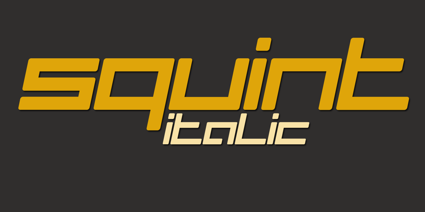 Squint Font Poster #1