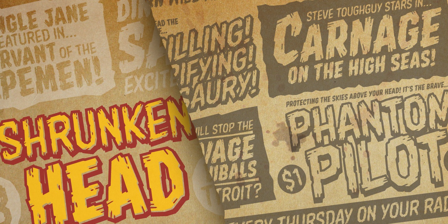 Shrunken Head BB Font Poster #1