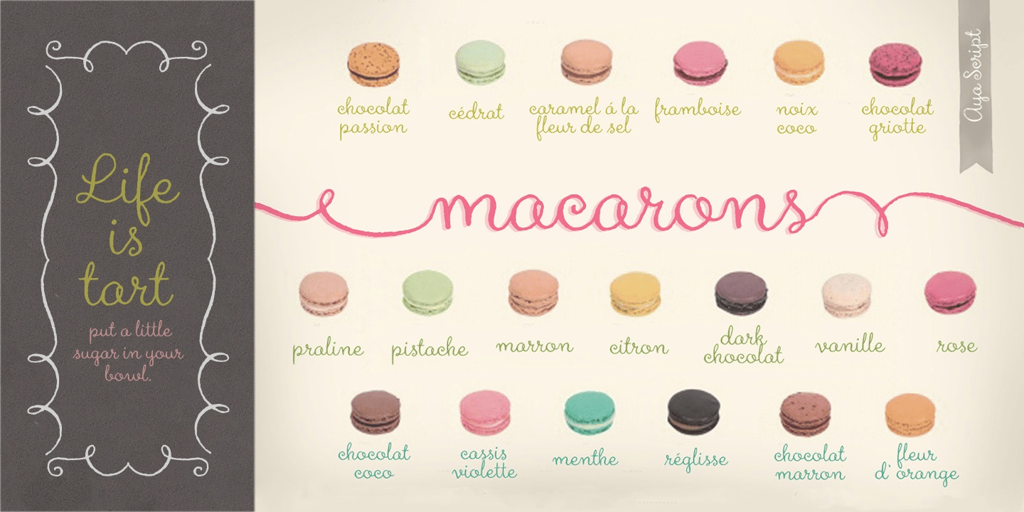 Aya Script Ribbons Font Poster #1
