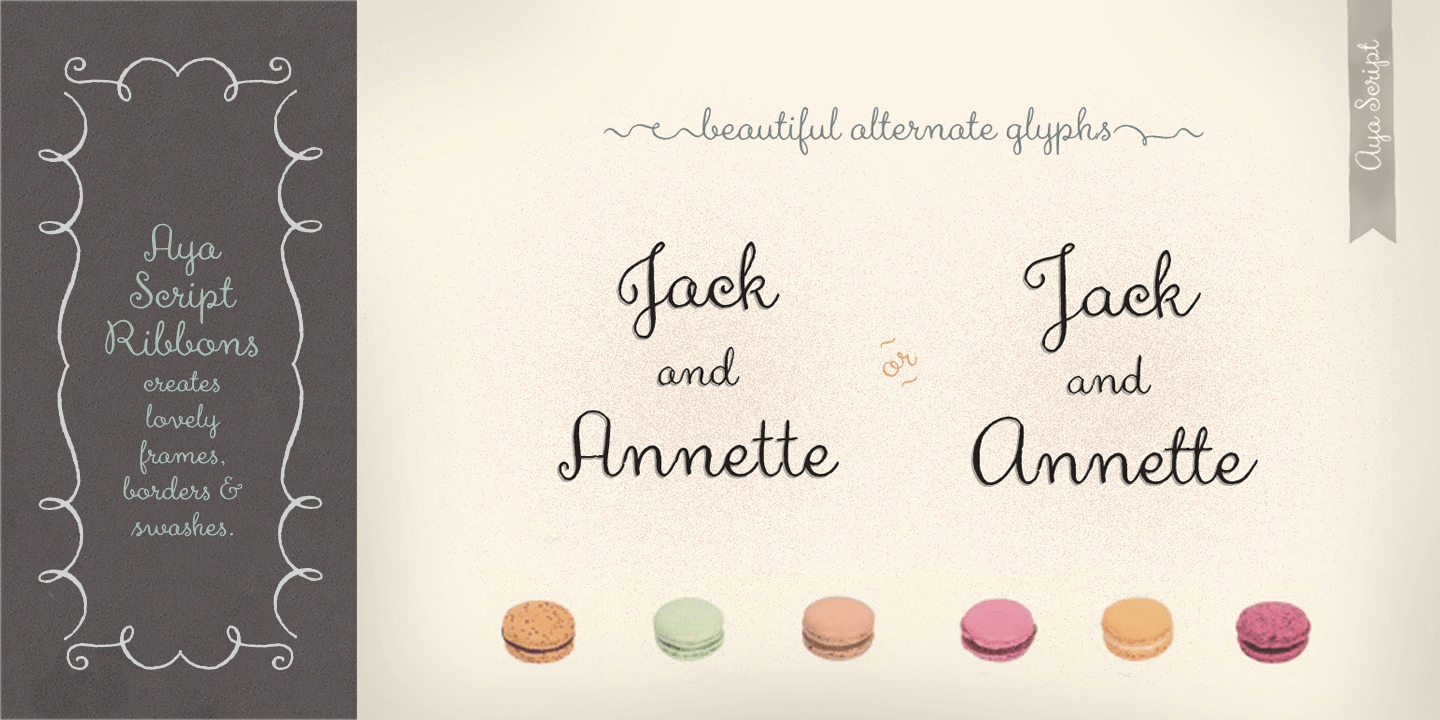 Aya Script Ribbons Font Poster #1