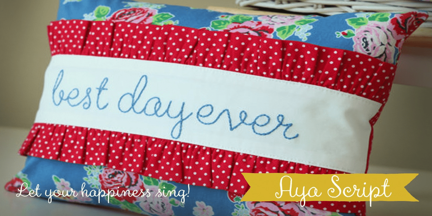 Aya Script Ribbons Font Poster #1