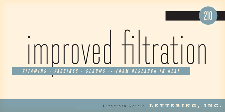 Directors Gothic 210 Font Poster #1