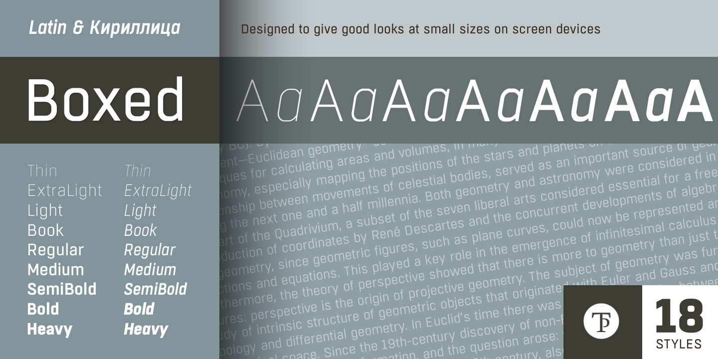 Boxed Font Poster #1